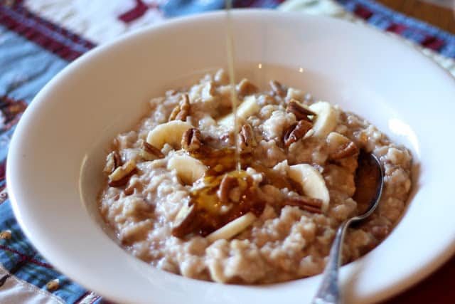 Maple Banana Nut Oatmeal recipe by Barefeet In The Kitchen