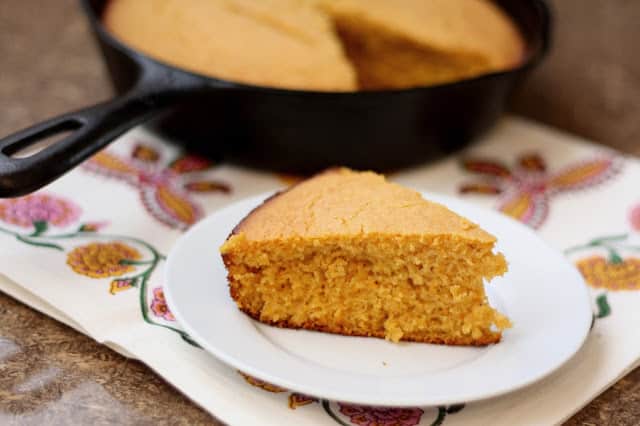 Roasted Sweet Potato and Spice Cornbread recipe by Barefeet In The Kitchen