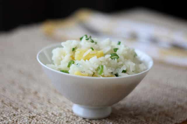Pineapple Rice with Cilantro and Lime recipe by Barefeet In The Kitchen
