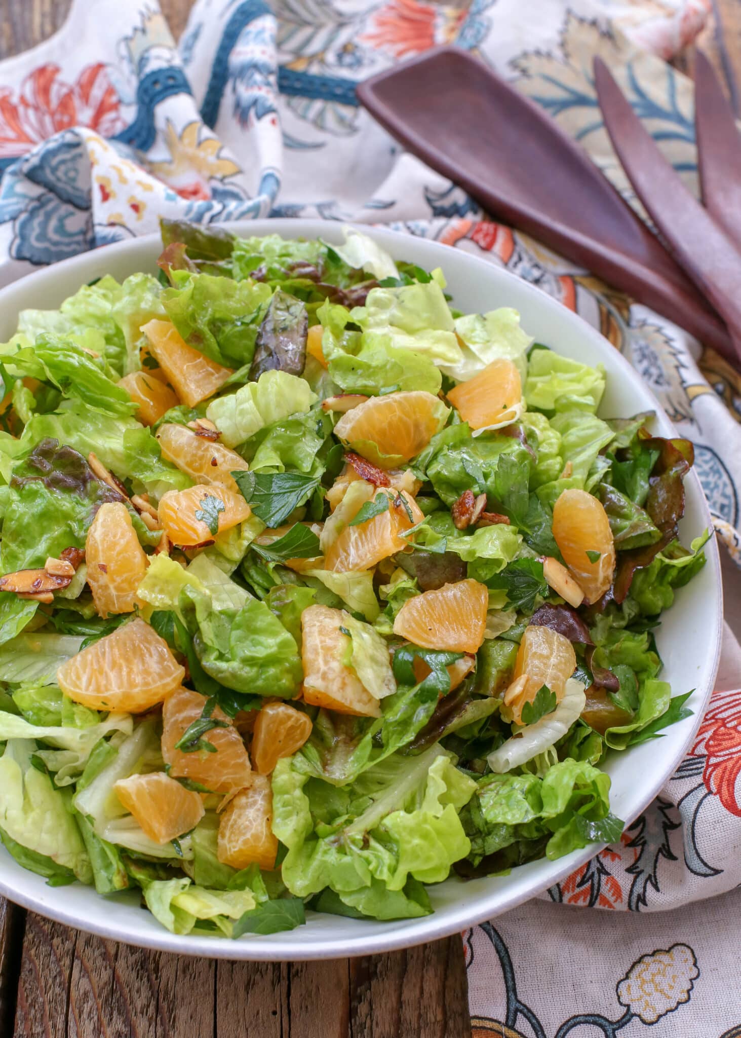 Orange Parsley Salad with White Balsamic Vinaigrette - Barefeet in the ...