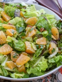 Orange Parsley Salad with White Balsamic Vinaigrette - get the recipe at barefeetinthekitchen.com