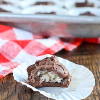 Homemade Almond Joys - find out how to make them at barefeetinthekitchen.com