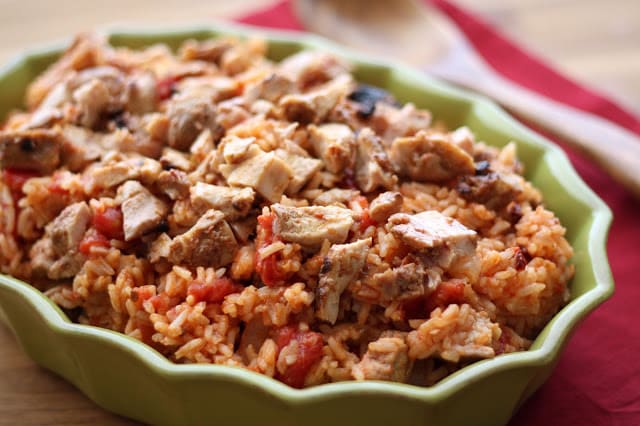 Chipotle Chicken and Rice (my version of Arroz con Pollo) recipe by Barefeet In The Kitchen