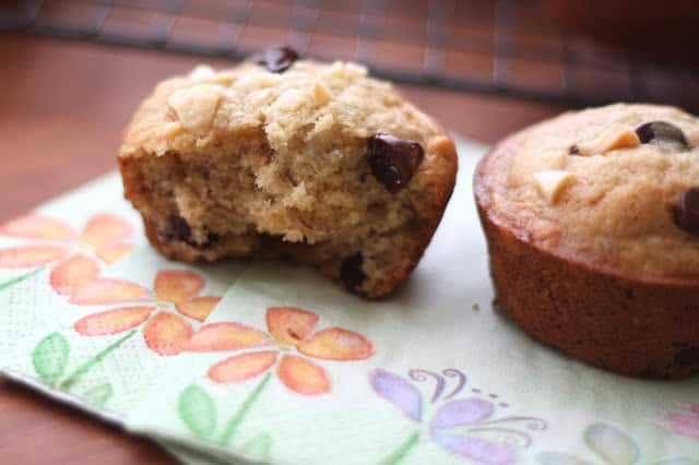 Chocolate Chip Macadamia Nut Banana Bread or Muffins recipe by Barefeet In The Kitchen