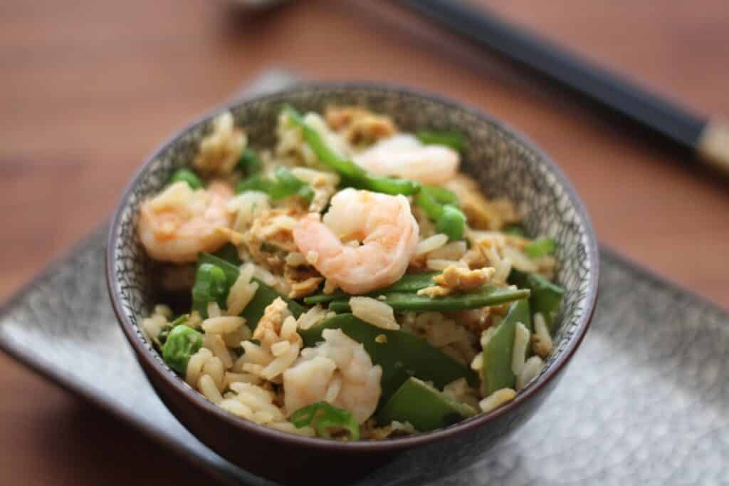 Shrimp and Vegetable Fried Rice recipe by Barefeet In The Kitchen