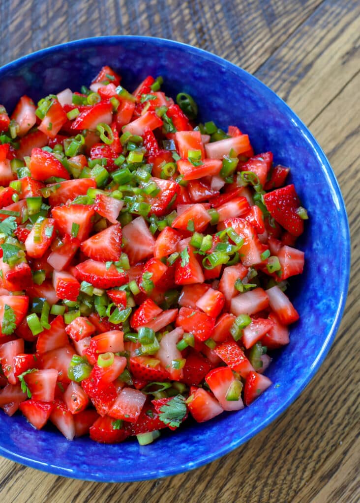 Fresh Strawberry Salsa with Jalapeno and Lime