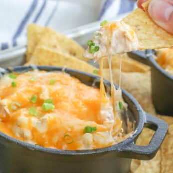 Cheesy Chicken Dip - hearty enough for a meal or an appetizer for any occasion