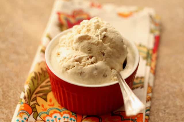 Caramelized Coconut Pecan Ice Cream recipe by Barefeet In The Kitchen