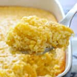 Made from Scratch Corn Pudding is the best corn pudding ever! get the recipe at barefeetinthekitchen.com