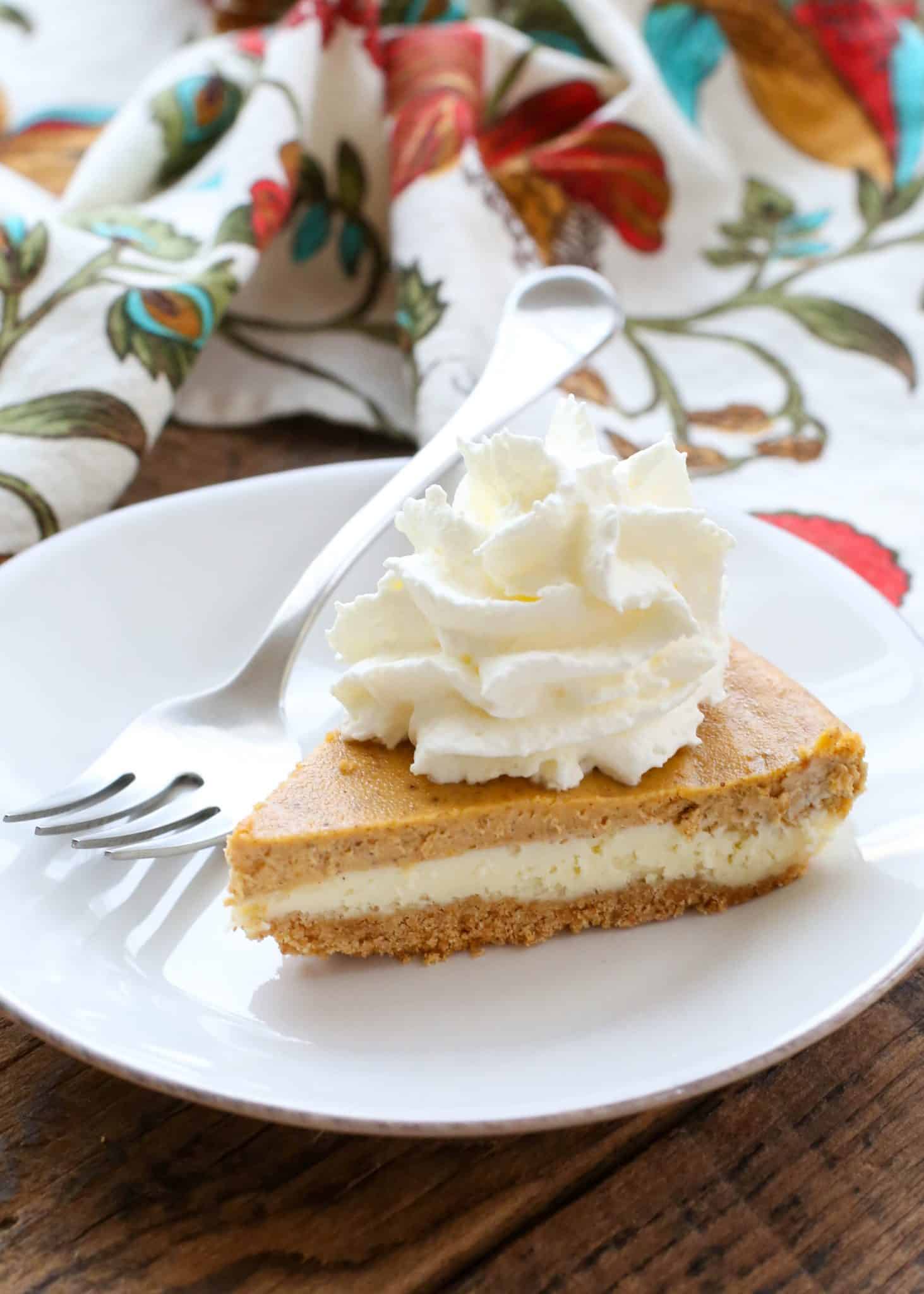 The Ultimate Pumpkin Pie Cheesecake - Barefeet In The Kitchen