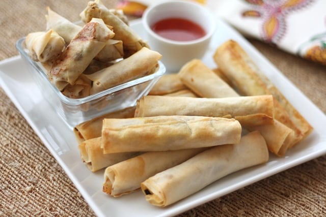 Baked Filipino Lumpia recipe by Barefeet In The Kitchen