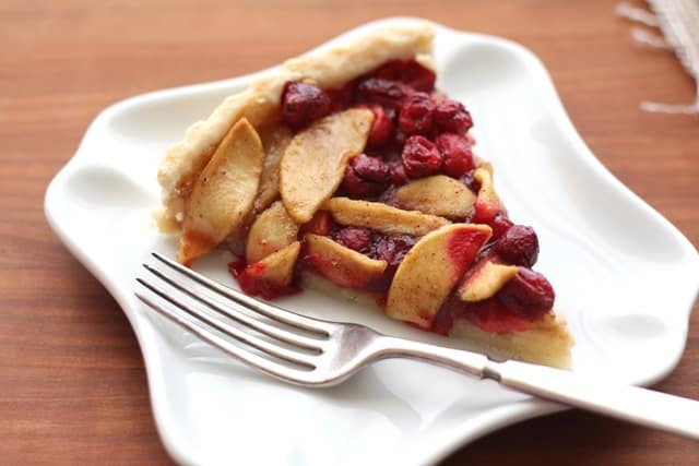 Cranberry Apple Tart recipe by Barefeet In The Kitchen