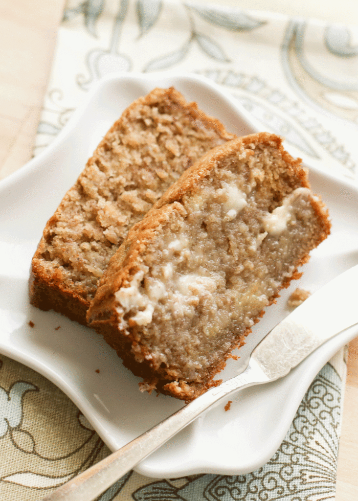 Sour Cream Banana Bread - traditional and gluten free recipes by Barefeet In The Kitchen