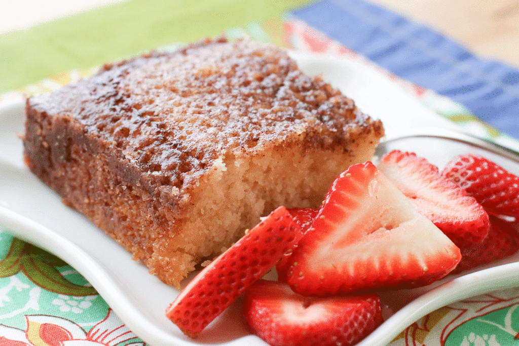 Cinnamon Toast Cake recipe by Barefeet In The Kitchen