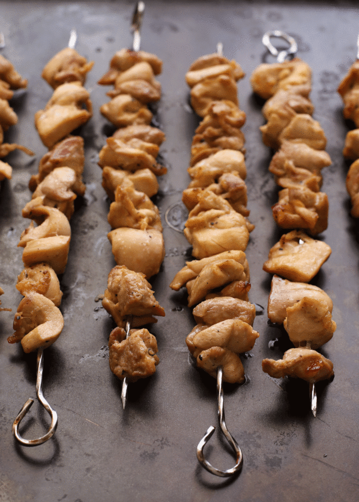 Beer and Brown Sugar Chicken Skewers recipe by Barefeet In The Kitchen