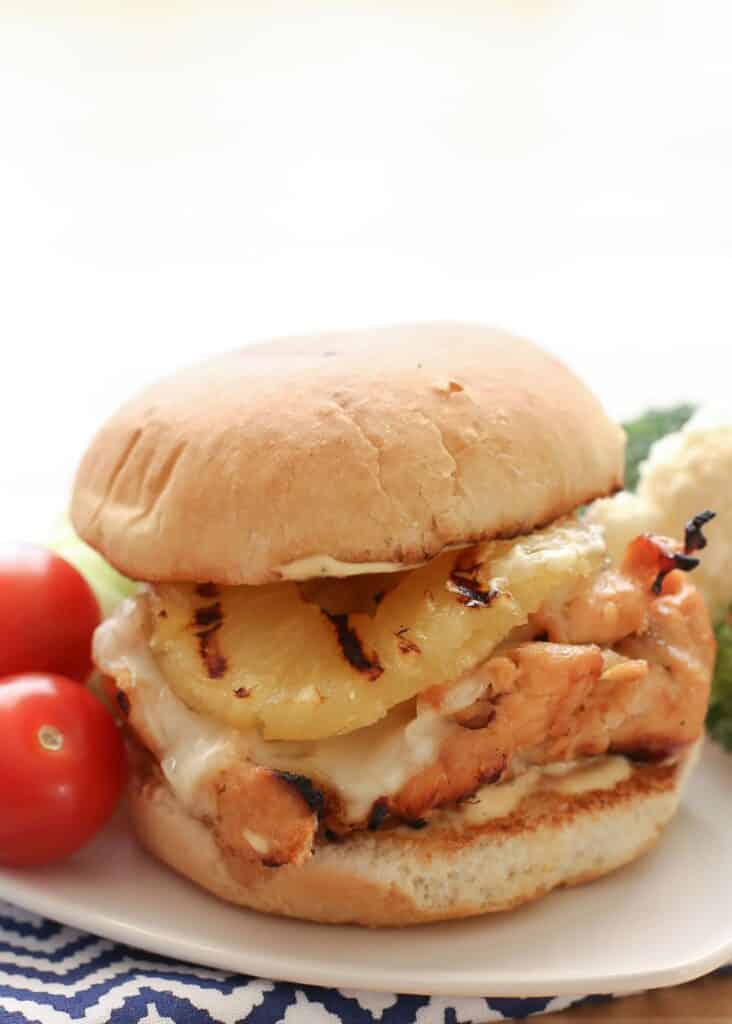 Hawaiian Grilled Chicken Sandwiches recipe by Barefeet In The Kitchen
