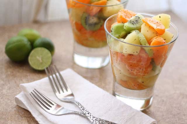 Key Lime and Honey Fruit Salad recipe by Barefeet In The Kitchen