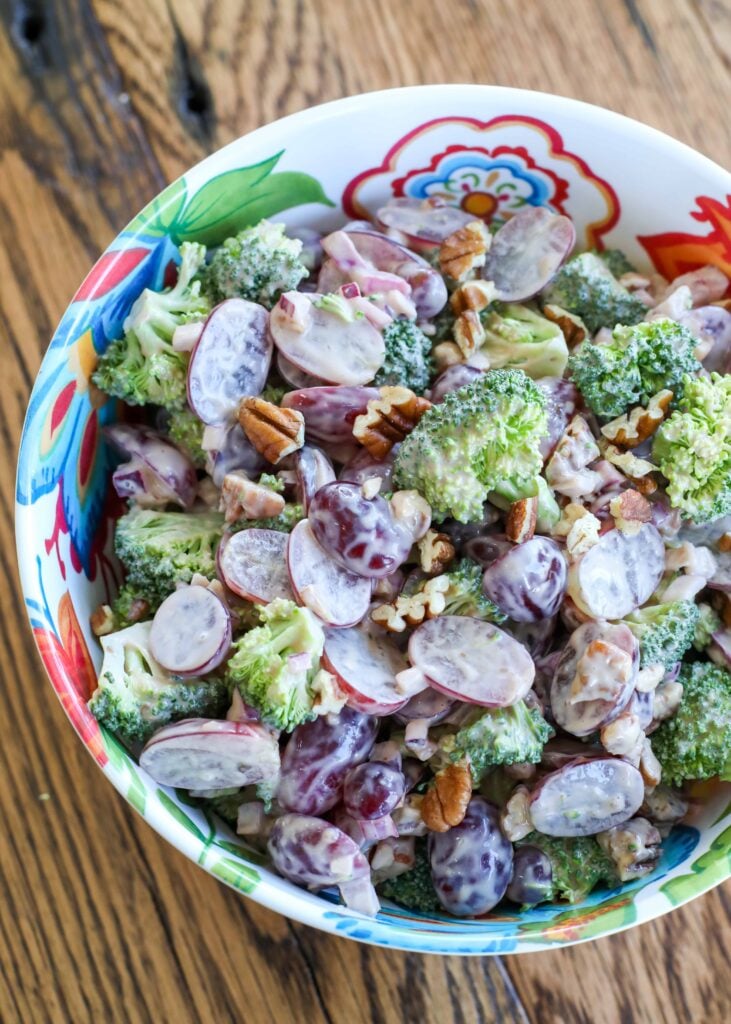 Broccoli Salad with Grapes is a potluck favorite.