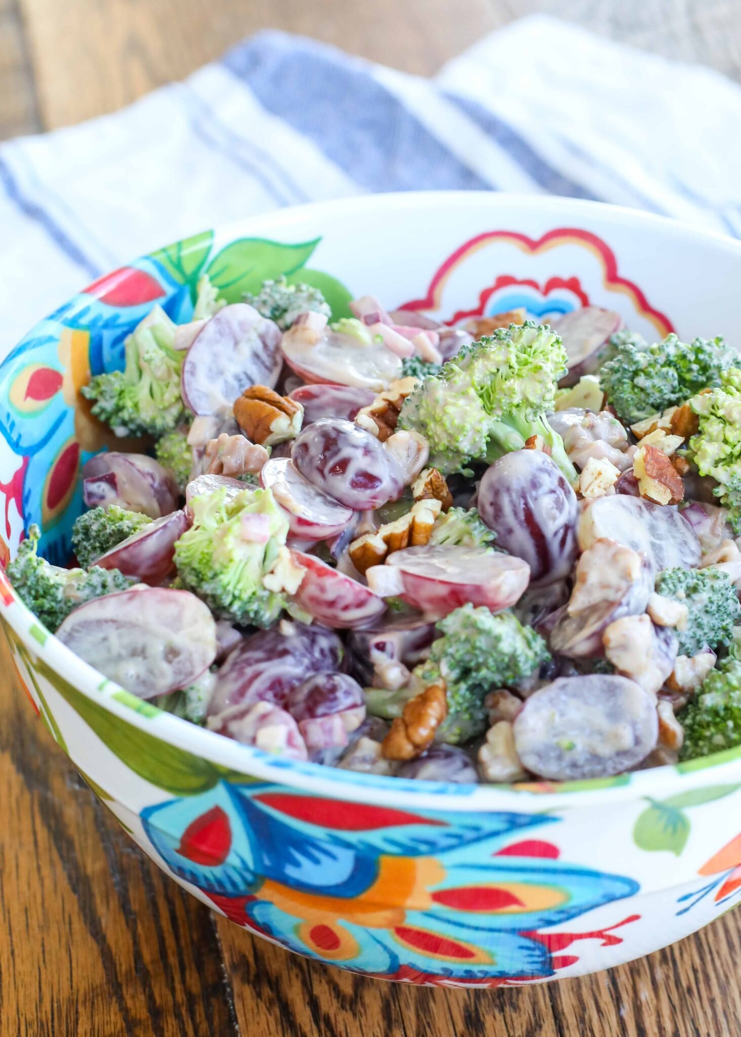 Broccoli Grape Salad - Barefeet in the Kitchen