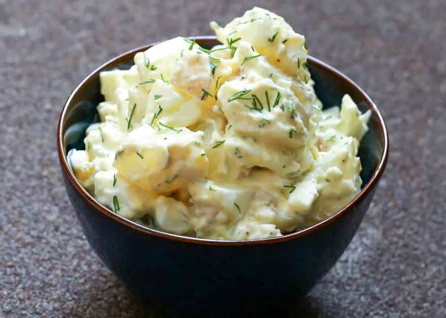 Lemony Dill Potato Salad - get the recipe at barefeetinthekitchen.com