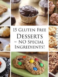 photo collage of gluten free desserts