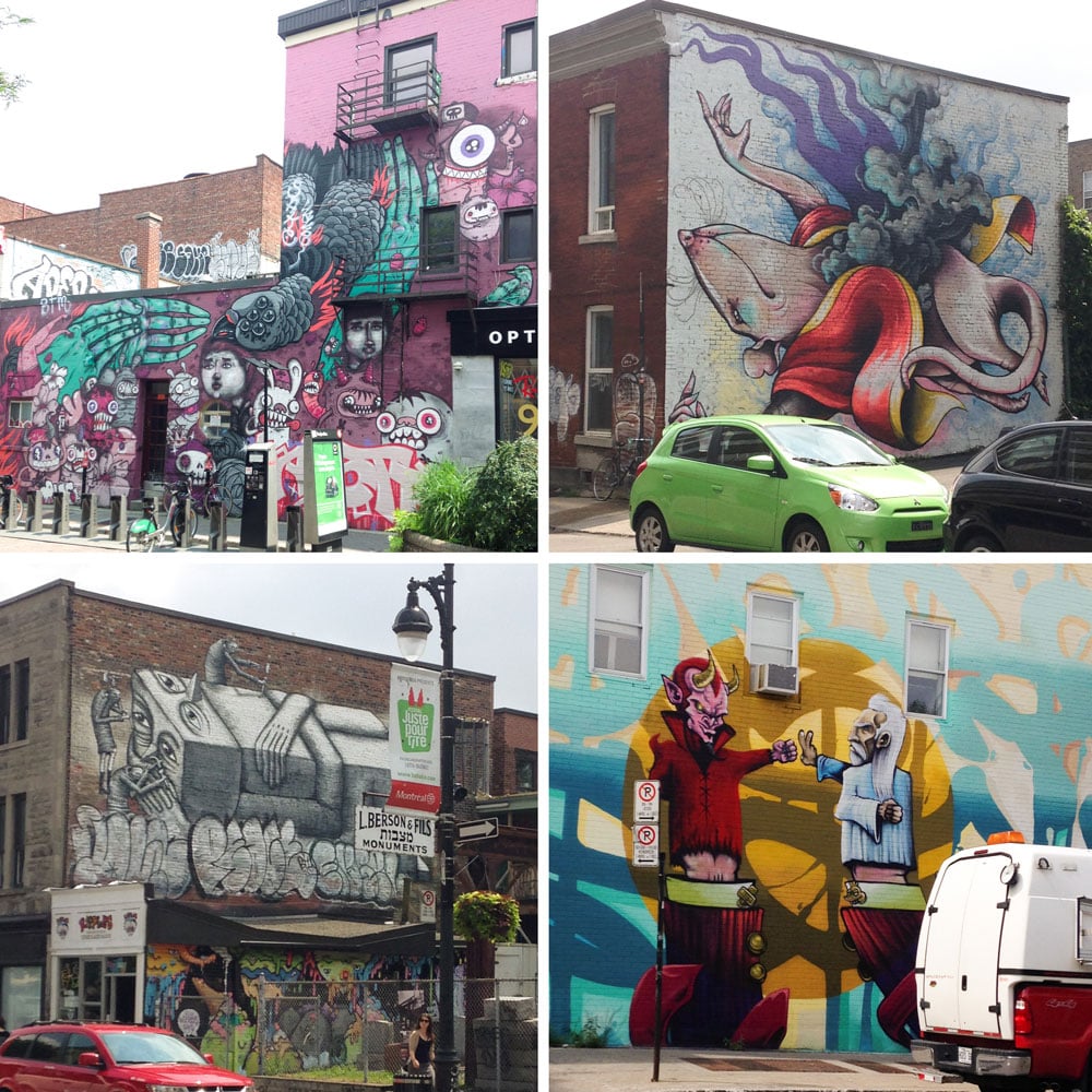 A walking tour of street art in Montreal's Plateau District - by Barefeet In The Kitchen
