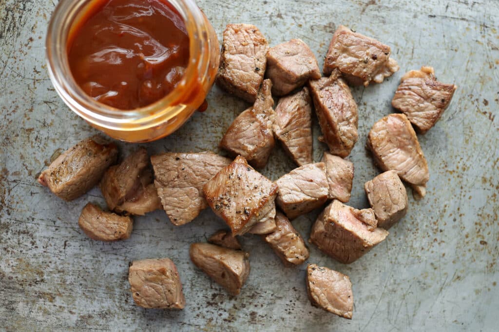 Steak Bites - the juiciest steak you'll ever eat is ready to eat in just five minutes!