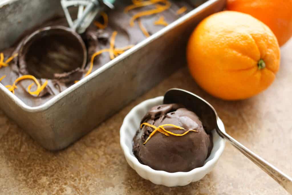 Dark Chocolate Orange Ice Cream recipe by Barefeet In The Kitchen