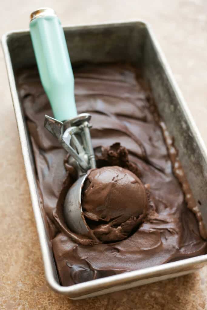 Rich, Dark Chocolate Orange Ice Cream recipe by Barefeet In The Kitchen