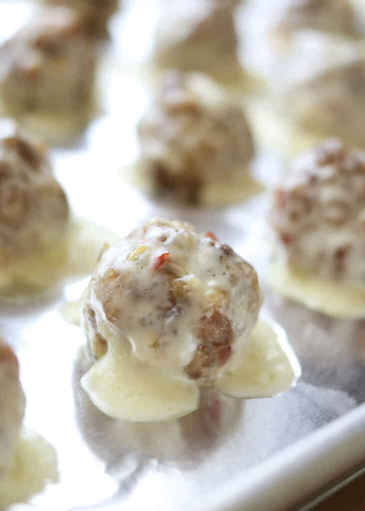 Bacon Cheeseburger Meatballs recipe by Barefeet In The Kitchen