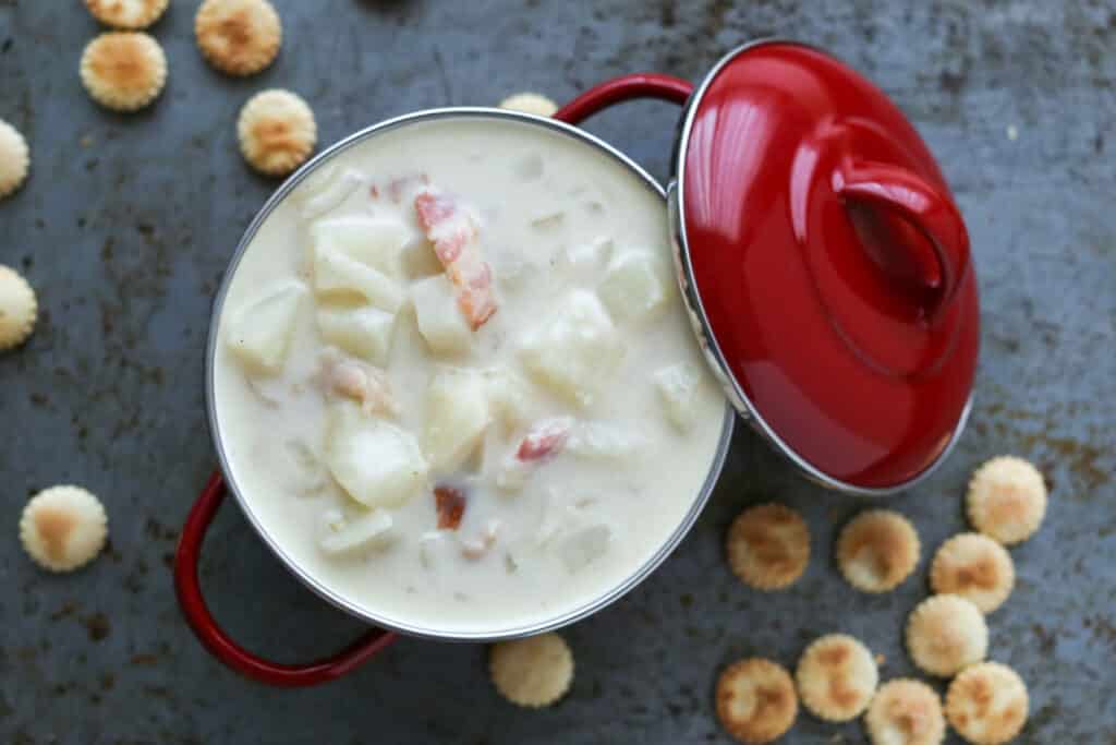 Chunky Clam Chowder recipe by Barefeet In The Kitchen