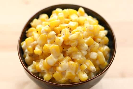 Slow Cooker Creamed Corn - 5 Favorite Thanksgiving Side Dish recipes by Barefeet In The Kitchen