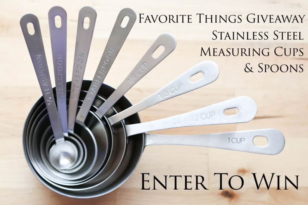 Enter to win an 8 Pieces Set of Stainless Steel Measuring Cups and Spoons!