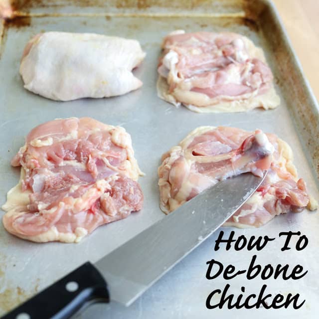 Easy Instructions For Deboning Chicken Thighs - by Barefeet In The Kitchen