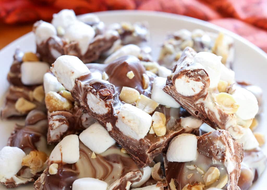 Rocky Road Chocolate Bark recipe by Barefeet In The Kitchen