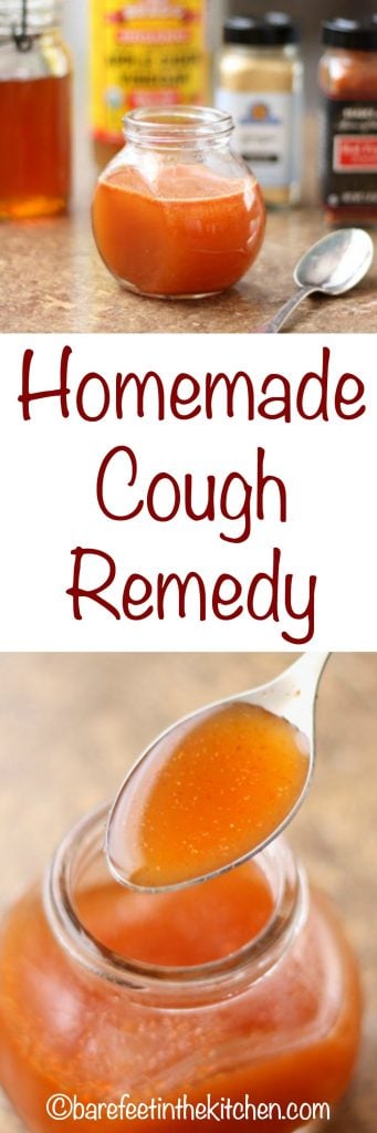 Homemade Cough Remedy - get the directions at barefeetinthekitchen.com