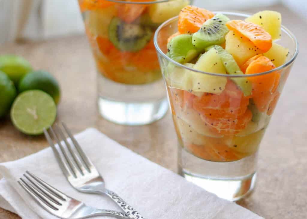 Honey Lime Winter Fruit Salad is a family favorite!
