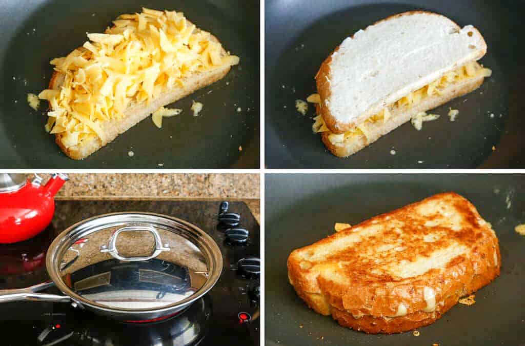 It only takes a few minutes to cook a perfect grilled cheese sandwich!