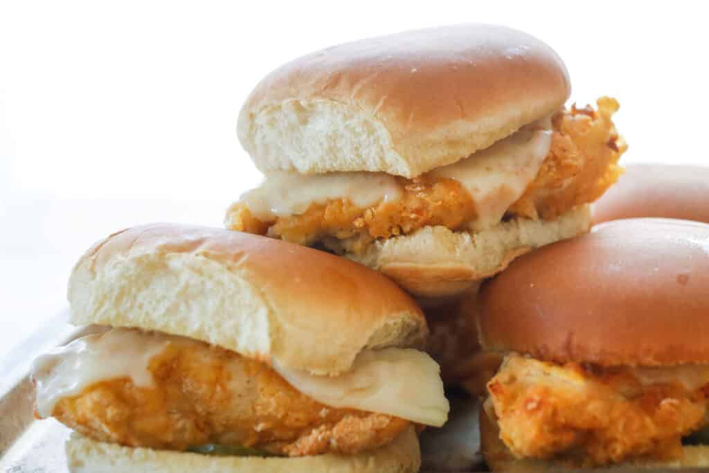 Make your own copycat Chick-fil-A sandwich, baked not fried, gluten free recipe options included. - recipe by barefeetinthekitchen.com