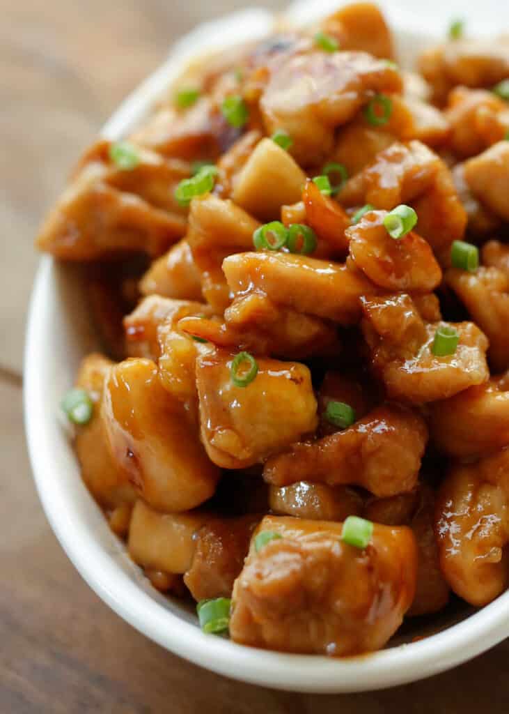 Honey Sriracha Chicken Bites | get the recipe at barefeetinthekitchen.com