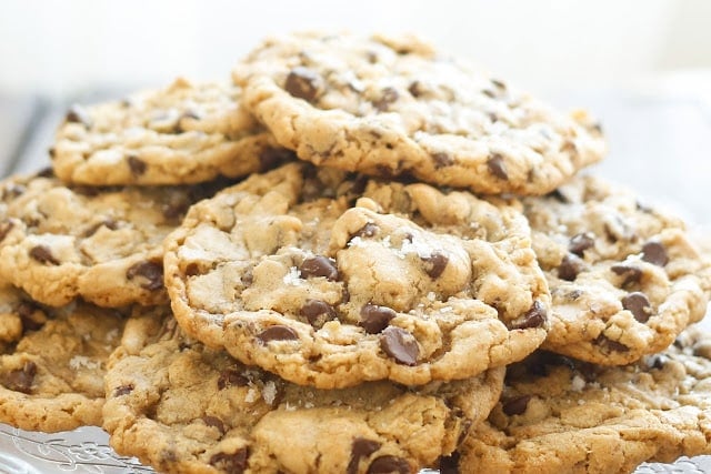 The Ultimate Salted Chocolate Chip Cookies - get the recipe at barefeetinthekitchen.com