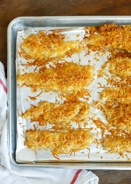 Crispy Cheddar Chicken from The Dairy Good Cookbook - get the recipe at barefeetinthekitchen.com