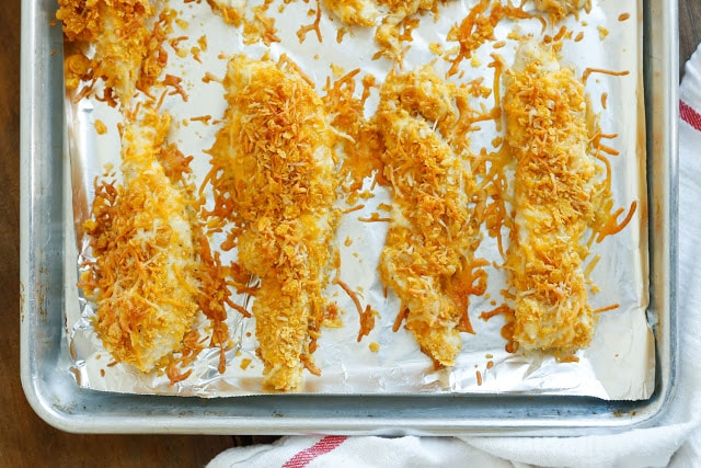 Crispy Cheddar Chicken - get the recipe at barefeetinthekitchen.com