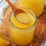 lemon curd in jars