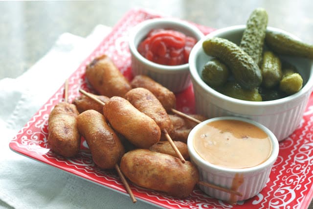 Miniature Homemade Corn Dogs {traditional and gluten-free recipes}