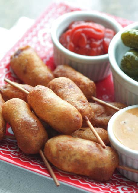 Make Your Own Miniature Corn Dogs {traditional and gluten-free recipes included}