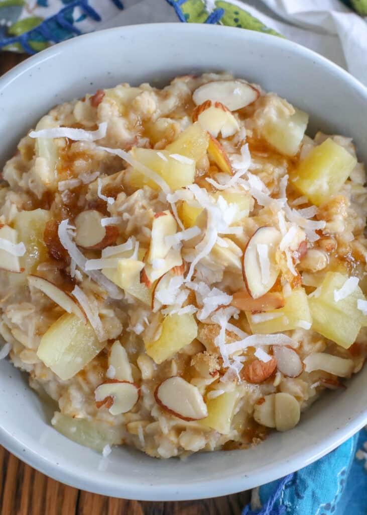Every time I make this, I can hardly wait to dig in to this Hawaiian Oatmeal!
