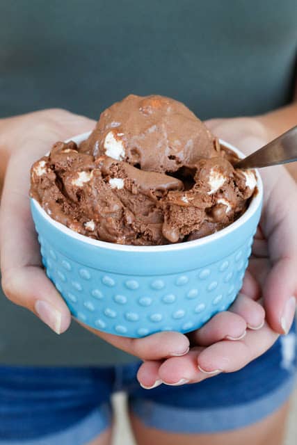 Rocky Road Ice Cream - Barefeet in the Kitchen