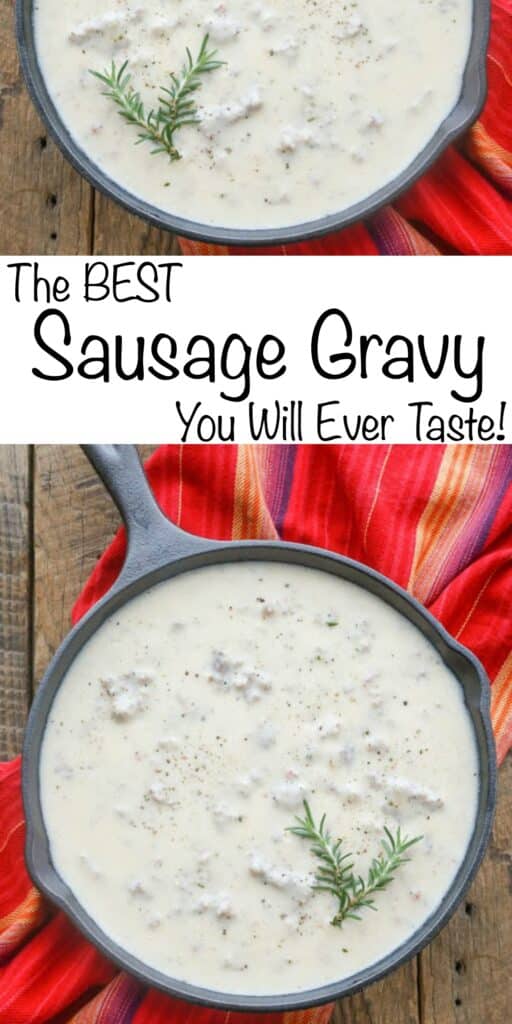 The BEST Sausage Gravy You Will Ever Taste! get the recipe at barefeetinthekitchen.com
