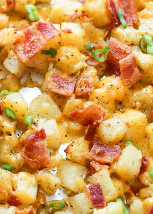 Cheesy Potatoes so good you'll be eating them right off the pan!